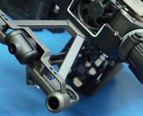 DJI Matrice M210 drone open for inspection and repair